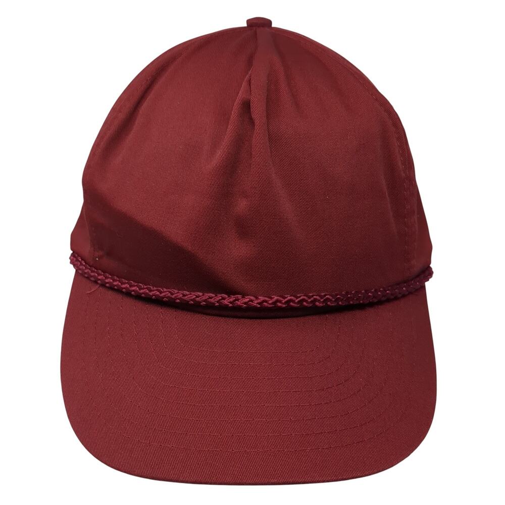 Nissun Slideback Rope Hat Red One Size Adjustable Vent Holes Blank